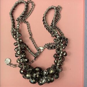 Elegant Silver Beaded Necklace